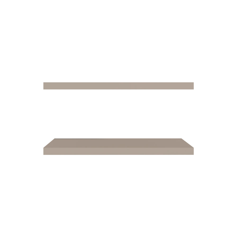 English Elm Floating Shelves - Sleek Taupe Design, 2 Modern Shelves For Stylish Storage & Display In Any Room B097P250916