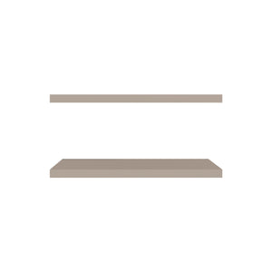 English Elm Floating Shelves - Sleek Taupe Design, 2 Modern Shelves For Stylish Storage & Display In Any Room B097P250916