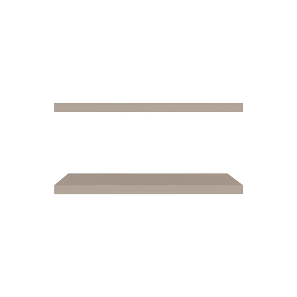 English Elm Floating Shelves - Sleek Taupe Design, 2 Modern Shelves For Stylish Storage & Display In Any Room B097P250916