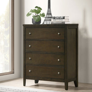English Elm Clement Dark Cocoa 4-Drawer Chest Of Drawers - Stylish Storage Solution For Modern Bedrooms B062P375566