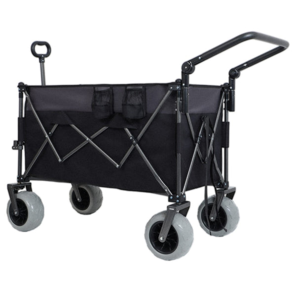 English Elm Multi-functional All-terrain Folding Wagon with Balloon Tires and 300l Outdoor Capacity W2932P317114