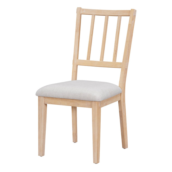 English Elm TREXM Round 5-Piece Rustic Dining Set with Upholstered Chairs and Curved Bench, Distressed Wood Finish Beige+Natural ST000146AAD