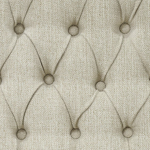 JLA Home Madison Park - Button Tufted Wing Chair with Linen Woven Upholstery, Tufted Back, Sloped Arms & Tapered Legs FPF18-0435