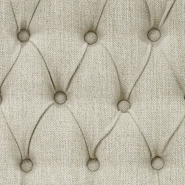 JLA Home Madison Park - Button Tufted Wing Chair with Linen Woven Upholstery, Tufted Back, Sloped Arms & Tapered Legs FPF18-0435