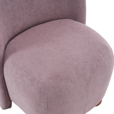 Christopher Knight Home® - Noble House - - Ultra-Soft Modern Low-Back Armless Accent Chair With Skin-Friendly Upholstery And Exquisite Round Pine Wood Feet, For Small Living Spaces, Living Room, Bedroom, Balcony, Office, Reading Nook, Purple