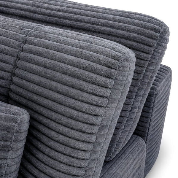 English Elm Modular Cloud Sectional Sofa with Ottoman Plush Velvet Foam Lounge Set W5502S00008