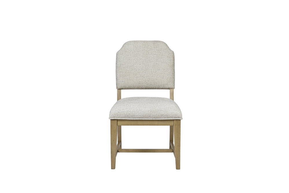 English Elm Upholstered Chair with Hickory Veneer Cashew Finish, Polyester Fabric Comfort, Stylish Backrest Light Tan 44 L x 24.75 W x 17 H B2699P383809