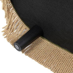 English Elm Jennifer Taylor Home - Melinda Oval Tufted Storage Bench with Bullion Fringe, Gold Velvet Upholstery, Vintage Charm Olive Green B2719P238472