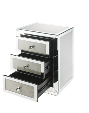 English Elm Noralie Mirrored Accent Table With Faux Diamonds - Glamorous Storage Solution For Any Room B2726P243248
