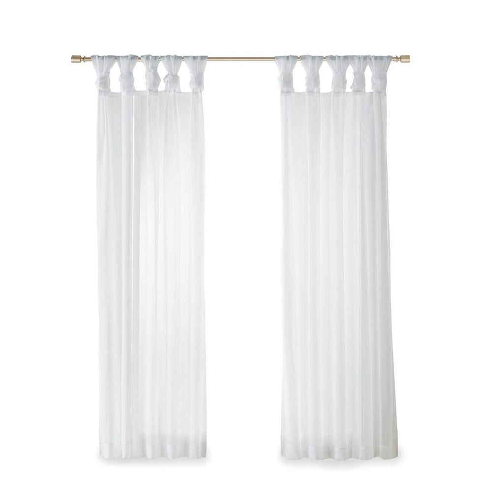 English Elm Twist Tab Voile Sheer Window Panels - Elegant Light-Diffusing Drapes For Privacy & Style, 84” Long B03598188-GIGA