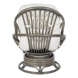 OSP Home Furnishings Tahiti Rattan Swivel Rocker White