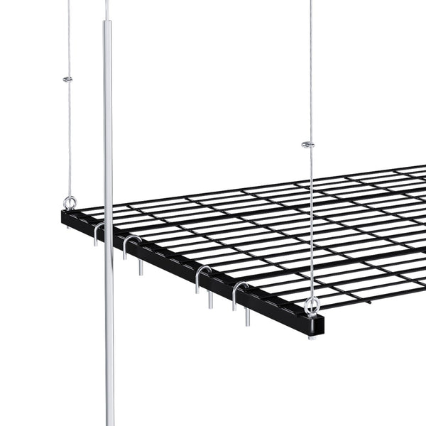 English Elm Overhead Garage Ceiling Rack All Steel Crank Down Platform 250 Lb Locking Hoist W2700P346225