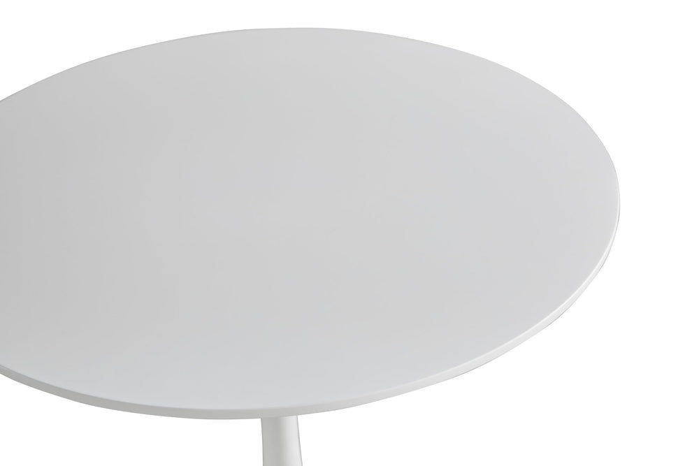 English Elm Round White Pedestal Dining Table 31.5" Tulip Mid-Century Fiberboard Modern Compact Seats 2-4 W2720P204019