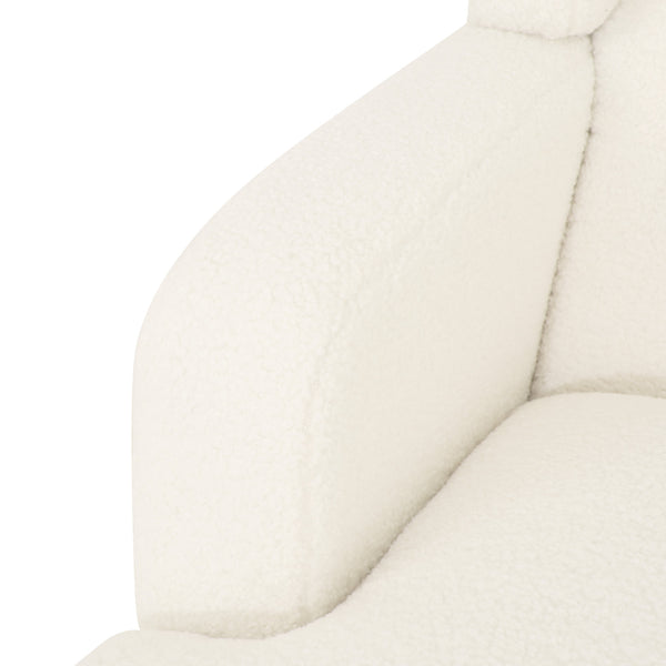 English Elm Christopher Knight Home® - Upholstered Teddy Fleece Armchair with Tufted Back, Contemporary Cozy Accent Seat for Living Room Beige N763P193158A