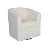 Christopher Knight Home® - Noble House - - Teddy Velvet Swivel Chair, White, No Installation Required