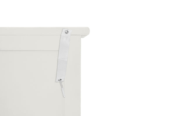 English Elm 3 Drawer Cabinet with Hollow Carved Accents, Solid Pine Feet, Gold Handles & Smooth Metal Slides — Elegant Storage for Entryway Bedroom Living Room Beige W688138992