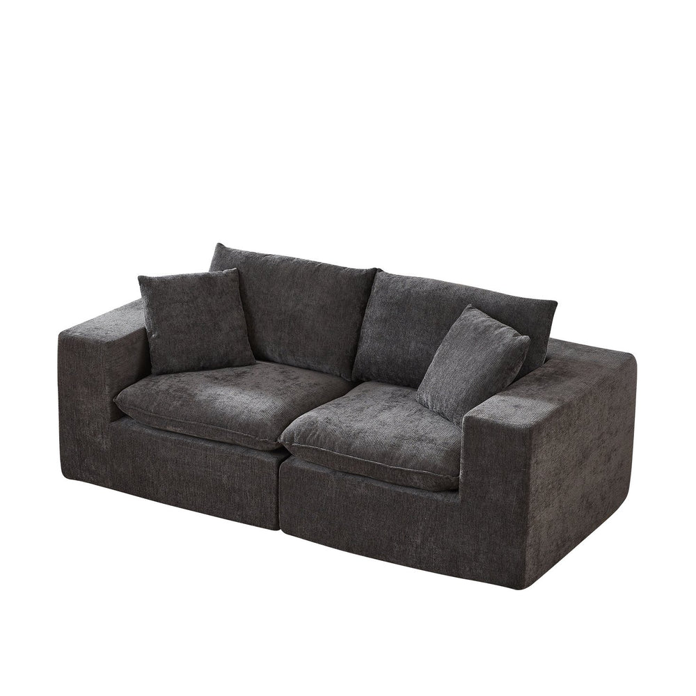 English Elm Modern Chenille Cloud Sofa - Plush Comfort, Modular Design, Perfect For Stylish Living Rooms & Offices W3396P388639