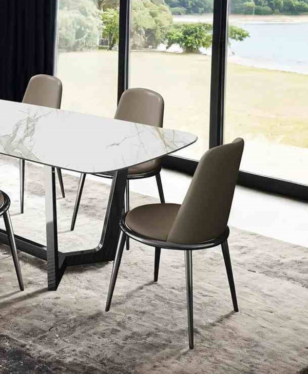 English Elm Contemporary Northall Arm Chair with Sleek Upholstery and Minimalist Profile for Modern Dining Spaces Silver,taupe 26 L x 22 W x 21 H B2741P407608