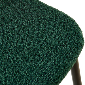 English Elm Green Rattan Dining Chairs Set Of 4 - Stylish Boucle Upholstered Seats With Natural Cane Backs W1164P218674