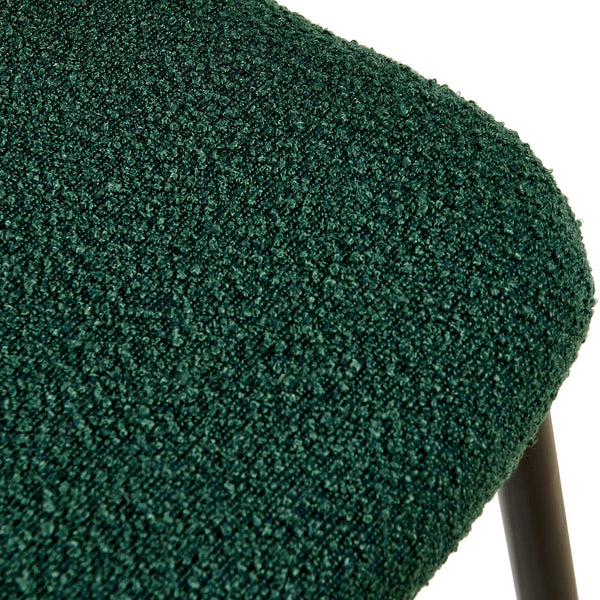 English Elm Green Rattan Dining Chairs Set Of 4 - Stylish Boucle Upholstered Seats With Natural Cane Backs W1164P218674