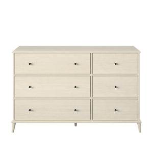 English Elm Farnsworth Mid-century Modern Six Drawer Dresser Warm Wood Finish Bedroom Storage B2733S00018