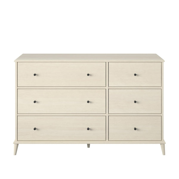 English Elm Farnsworth Mid-century Modern Six Drawer Dresser Warm Wood Finish Bedroom Storage B2733S00018