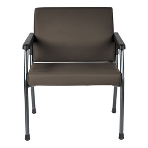 OSP Home Furnishings Bariatric Guest Chair with Reinforced Metal Frame and Plush Padded Seat for Medical Offices BC9602-R111