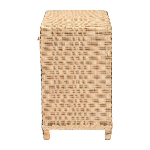 English Elm Japandi Woven Jute Hourglass Side Table Organic Texture for Modern Living Rooms B2750P467840