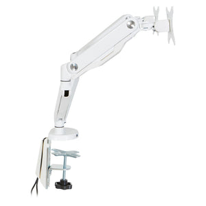 OSP Home Furnishings Double Monitor Arm Dual Setup with Gas Spring Articulation and Integrated Cable Management White A2MAD1730-WH