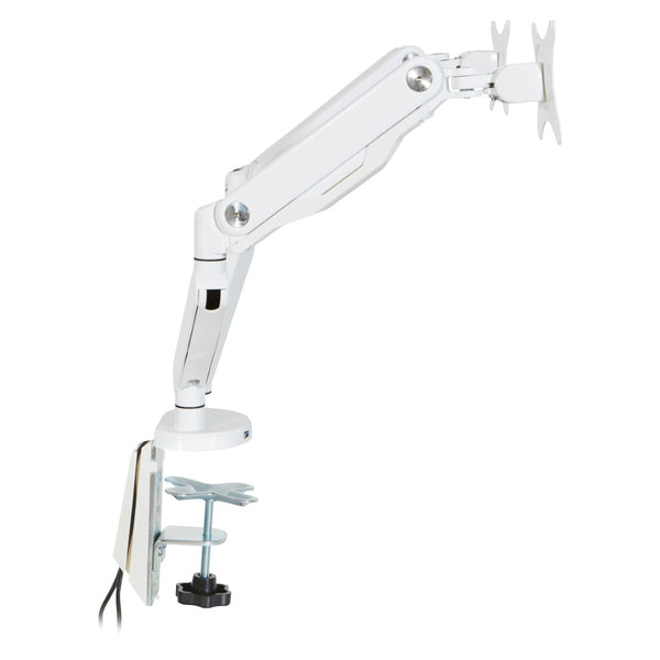 OSP Home Furnishings Double Monitor Arm Dual Setup with Gas Spring Articulation and Integrated Cable Management White A2MAD1730-WH