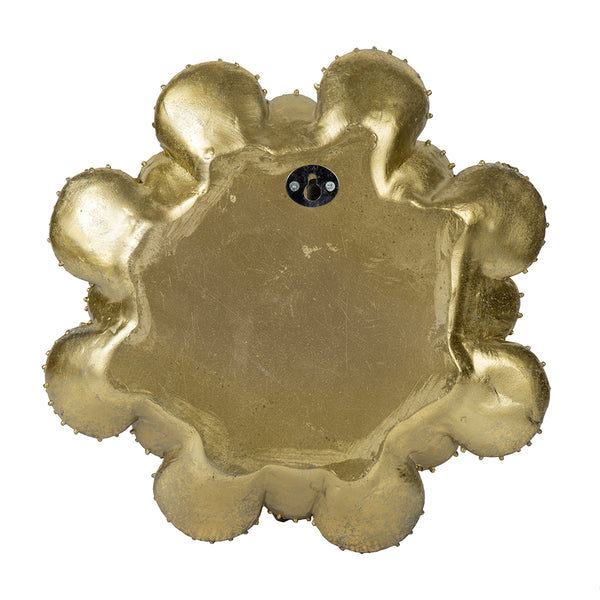 English Elm D10X1.6" Luminous Gold Succulent Wall Plaque - Modern Glam Decor For Chic Interiors & Gallery Walls W2078P223122