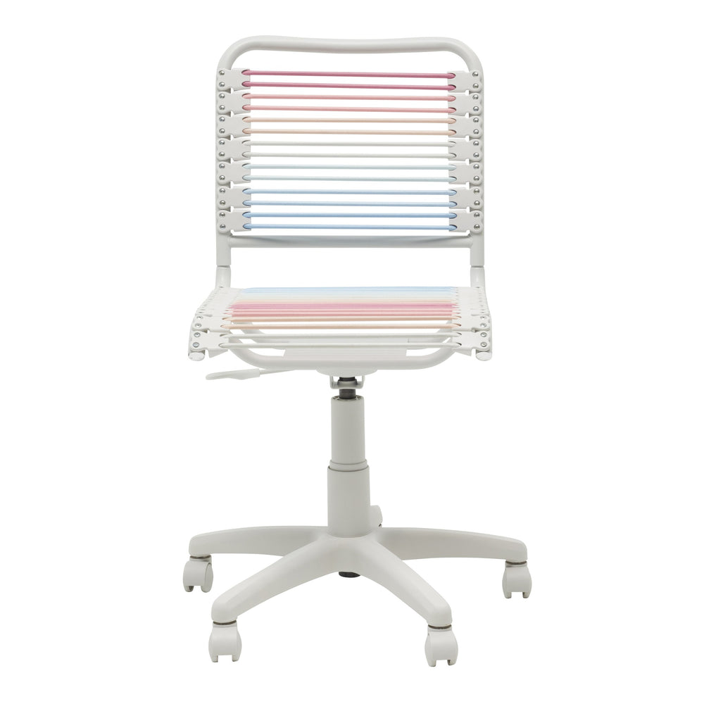 EuroStyle Bungie Bungee Cord Low Back Office Chair With Swivel Base And Breathable Seat 25D x 18W x 35H 03008-BBOMBRE