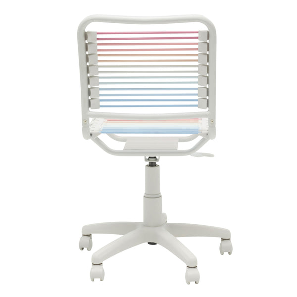EuroStyle Bungie Bungee Cord Low Back Office Chair With Swivel Base And Breathable Seat 25D x 18W x 35H 03008-BBOMBRE