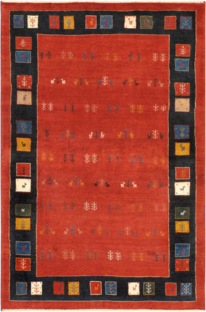 Pasargad Home Tribal Collection Hand-knotted Wool Area Rug – Vibrant Colors & Rich Textures   030199