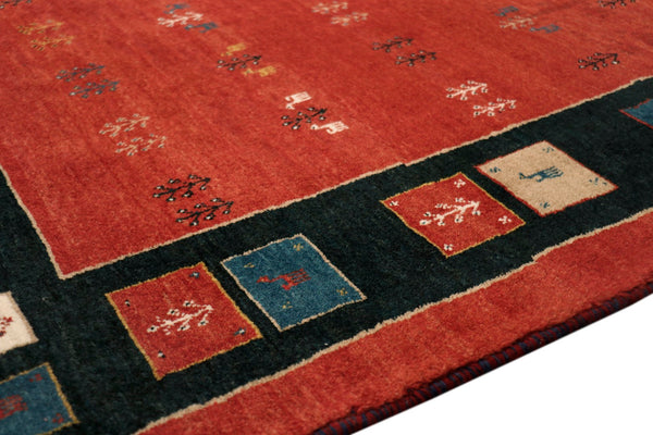 Pasargad Home Tribal Collection Hand-knotted Wool Area Rug – Vibrant Colors & Rich Textures   030199