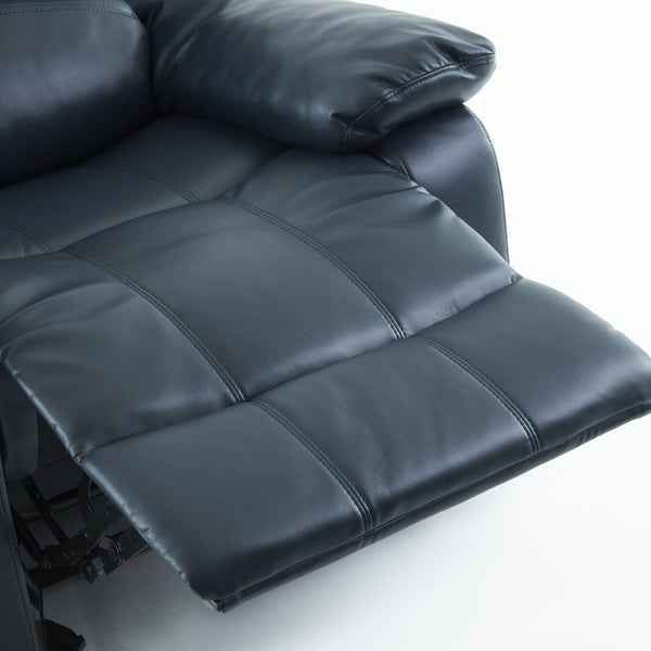 English Elm Charlotte Midnight Blue Leather Gel Glider Recliner - Elegant Comfort For Living Spaces & Relaxation B050P322571