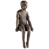 Boy Shelf Figurine Sculpture Oiled Bronze 03041 Cyan Design