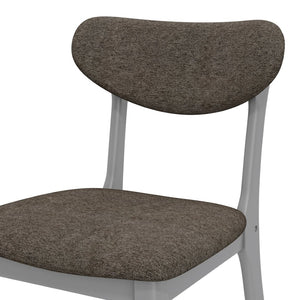 English Elm Dumfries Upholstered Armless Dining Chairs Set of 2 with Solid Wood Legs Modern Gray B127P495086