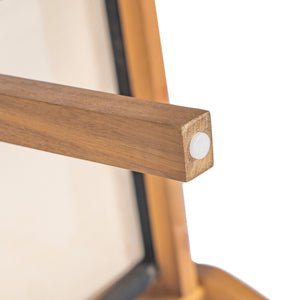 English Elm Christopher Knight Home® - BELFAST Teak Frame Outdoor Dining Chairs Set of 2 — Beige Mesh Comfort, Durable Weather-Resistant Design N762P240699A