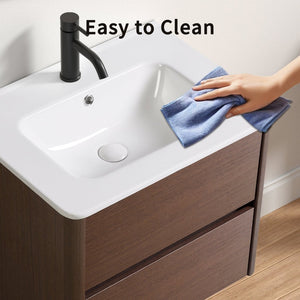 English Elm Bathroom Ceramic Vessel Sink Glossy White Oval Basin with Overflow for Modern Vanity W3402P362880