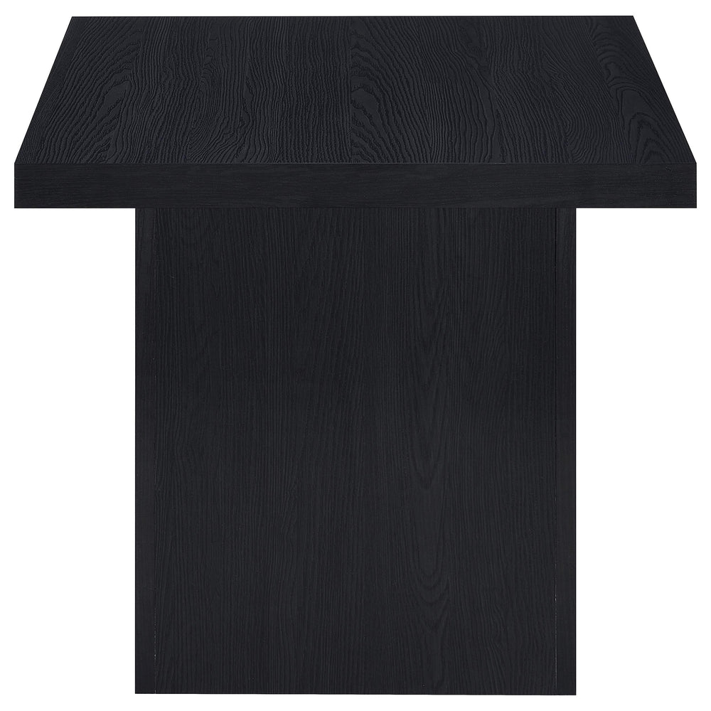 English Elm Exeter Modern Black Square End Table with Tall Boxy Profile, Engineered Wood, Minimalist Geometric Design B062P375428