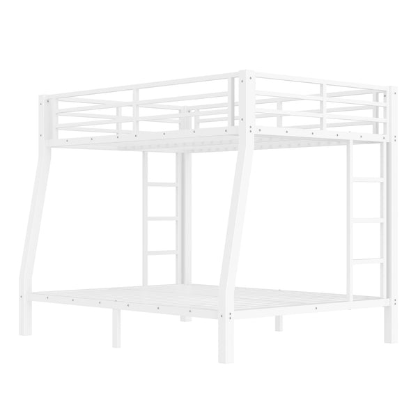 English Elm Metal Full Xl Over Queen Bunk Bed – Space-Saving, Durable Steel Frame, No Box Spring Needed, Easy Setup W1580S00288