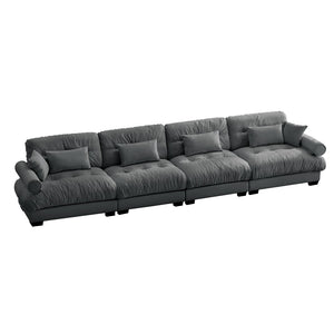 English Elm Super Comfort Oversized Modular Velvet Sectional Sofa – Luxurious Cloud-Like Seating With Arm Support W714S01128-GIGA