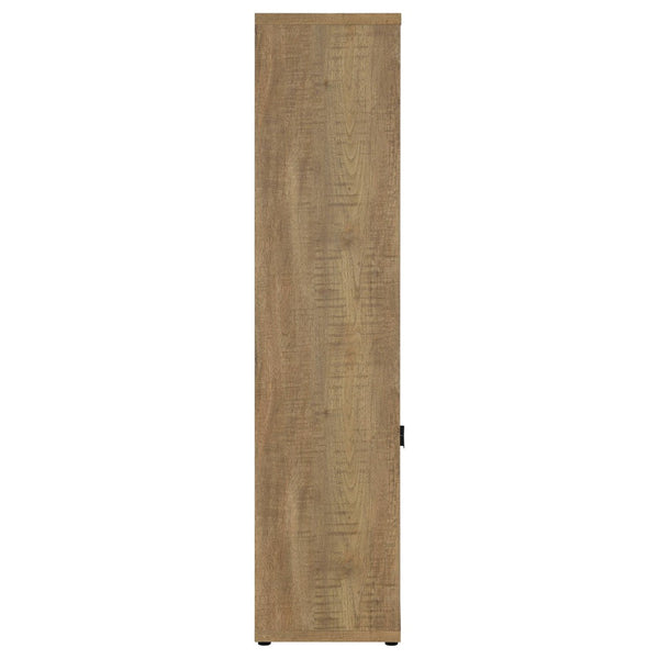 English Elm Noriega Rustic Mango Wood Three Piece Media Wall Unit with Open Shelving Storage B062S01718