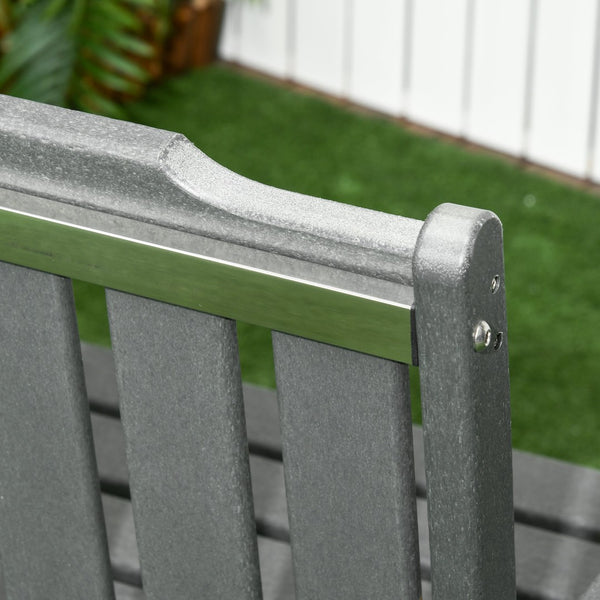 English Elm Outsunny Outdoor Garden Bench For 2, All-Weather Hdpe, 704 Lbs Capacity, Stylish & Durable Design W2225P217579-GIGA