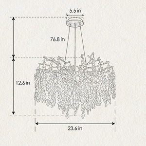 English Elm 8-light Gold Farmhouse Chandelier Seeded Glass Shades for Dining Room or Kitchen W5008P466526
