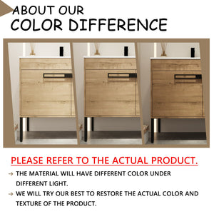 English Elm 36 Inch Bathroom Vanity With Sink - Versatile Freestanding Or Floating Design For Modern Spaces W999S00109