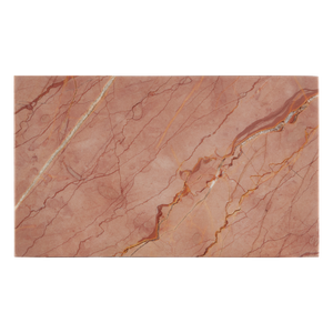 Leslie Rosa Marble Box – Handcrafted Rosa Cappuccino Marble with Unique Variations for Modern Décor