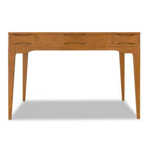 English Elm Harper Rubberwood Writing Desk with Keyboard Tray Mid-century Modern Home Office Storage Brown B136P420747