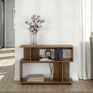 English Elm Grinnell Open Shelf Side Table Natural Oak Finish Slim Profile for Living Room B097P407600